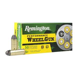 Remington Performance WheelGun 45 (Long) Colt 250gr Lead Round Nose Centerfire Handgun Ammo - 50 Rounds