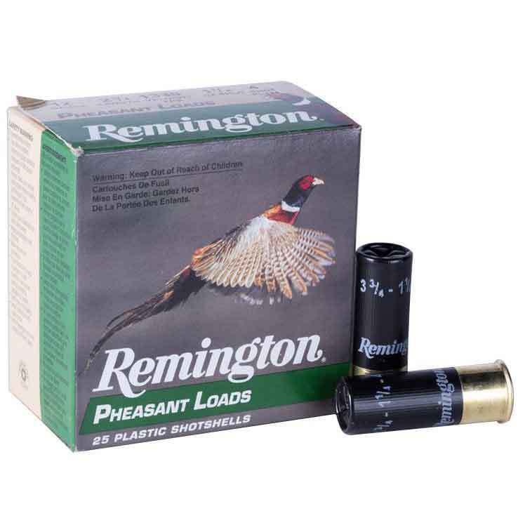 Remington Pheasant Loads 12 Gauge 2-3/4in #4 1-1/4oz Upland Shotshells - 25 Rounds Remington Pheasant Loads 12 Gauge 2-3/4in #4 1-1/4oz Upland Shotshells - 25 Rounds