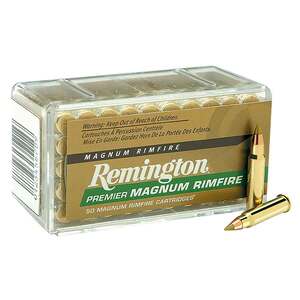 Remington Premier 17 HMR 17gr Accu Tip-V Rifle Rimfire Ammo - 50 Rounds