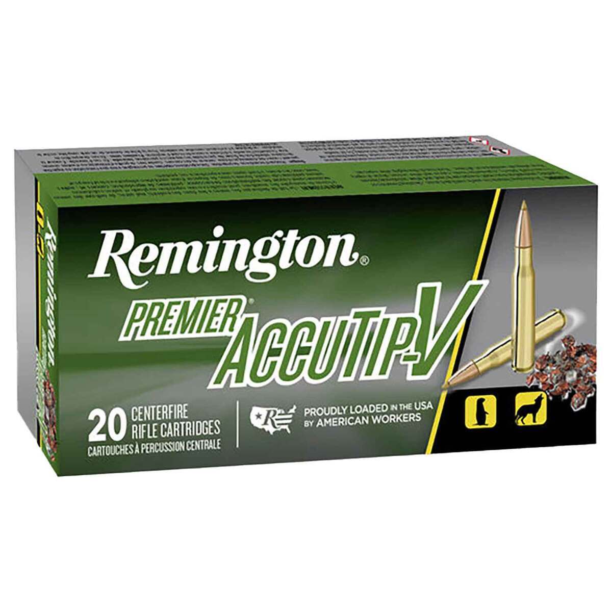 Remington Premier 224 Valkyrie 60gr ATVBT Rifle Ammo - 20 Rounds Remington Premier 224 Valkyrie 60gr ATVBT Rifle Ammo - 20 Rounds