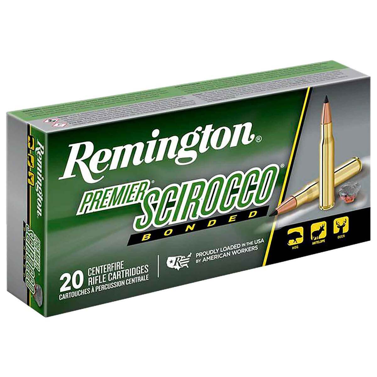 Remington Premier 30-06 Springfield 150gr Swift Scirocco Bonded Centerfire Rifle Ammo - 20 Rounds Remington Premier 30-06 Springfield 150gr Swift Scirocco Bonded Centerfire Rifle Ammo - 20 Rounds