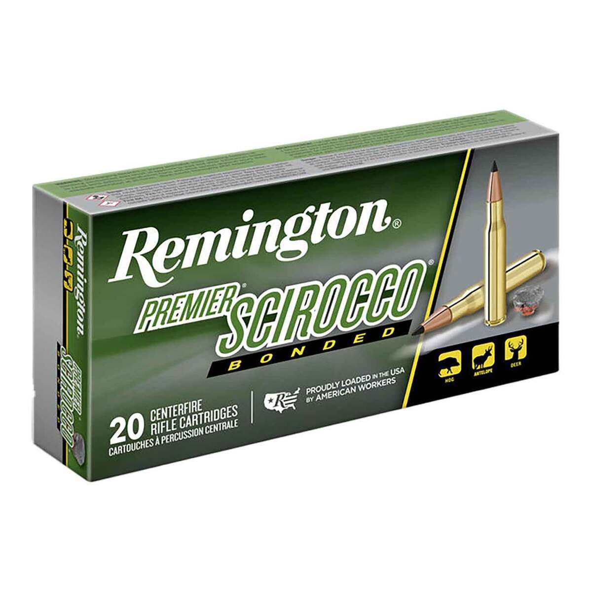 Remington Premier 30-06 Springfield 180gr Swift Scirocco Bonded Centerfire Rifle Ammo - 20 Rounds Remington Premier 30-06 Springfield 180gr Swift Scirocco Bonded Centerfire Rifle Ammo - 20 Rounds