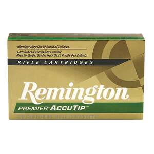 Remington Premier AccuTip 270 Winchester 130gr Boat Tail Rifle Ammo - 20 Rounds Remington Premier AccuTip 270 Winchester 130gr Boat Tail Rifle Ammo - 20 Rounds