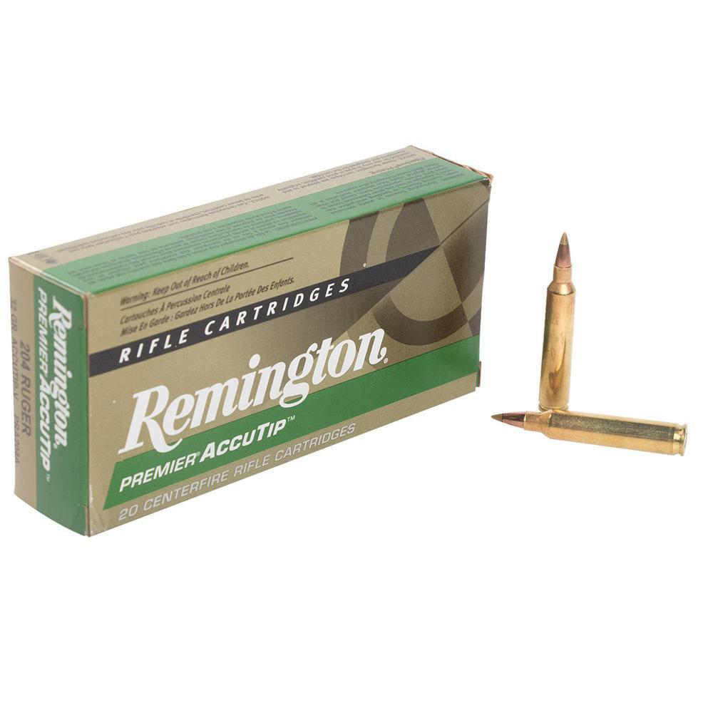 Remington Premier 204 Ruger 32gr AccuTip Rifle Ammo - 20 Rounds Remington Premier 204 Ruger 32gr AccuTip Rifle Ammo - 20 Rounds