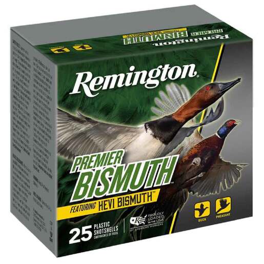 Remington Premier Bismuth 12 Gauge 2-3/4in #2 1-1/4oz Upland Shotshells Ammo - 25 Rounds Ammo - #2 25 Rounds - #2 Ammo