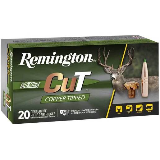 Remington Premier CuT 6.5 PRC 130gr Copper Tipped Centerfire Ammo Ammo - 20 Rounds 20 Rounds Ammo