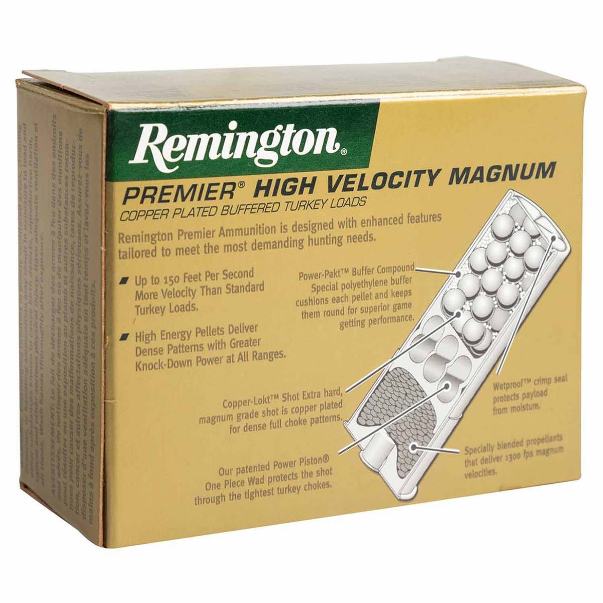 Remington Premier High-Velocity Magnum Turkey 12 Gauge 3-1/2in #5 2oz Turkey Shotshells - 10 Rounds Remington Premier High-Velocity Magnum Turkey 12 Gauge 3-1/2in #5 2oz Turkey Shotshells - 10 Rounds