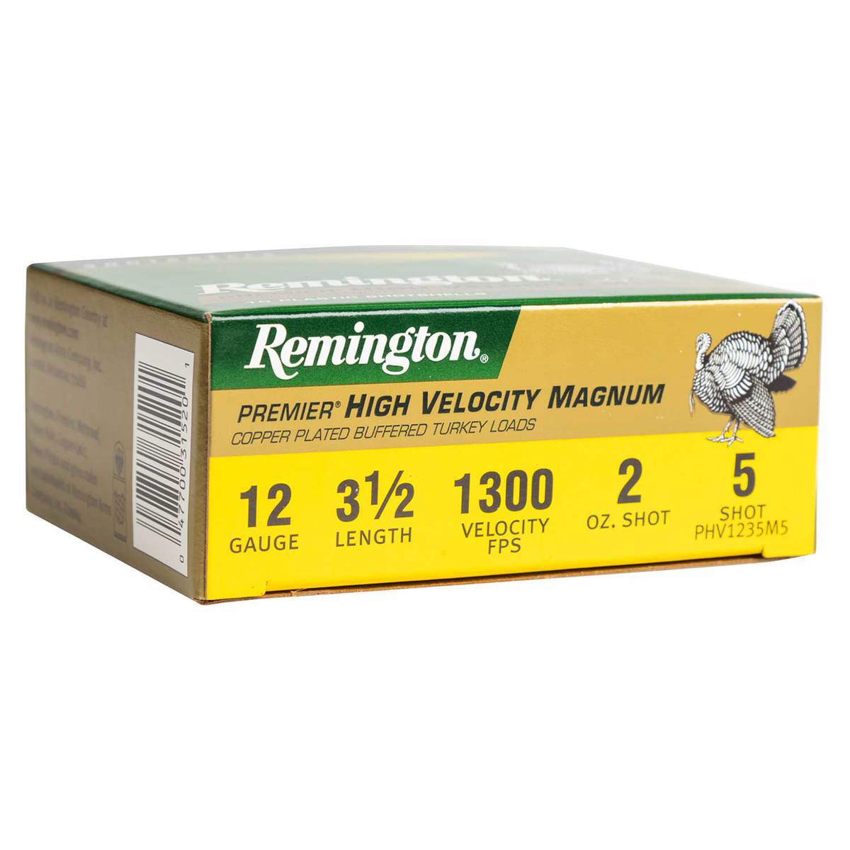 Remington Premier High-Velocity Magnum Turkey 12 Gauge 3-1/2in #5 2oz Turkey Shotshells - 10 Rounds Remington Premier High-Velocity Magnum Turkey 12 Gauge 3-1/2in #5 2oz Turkey Shotshells - 10 Rounds