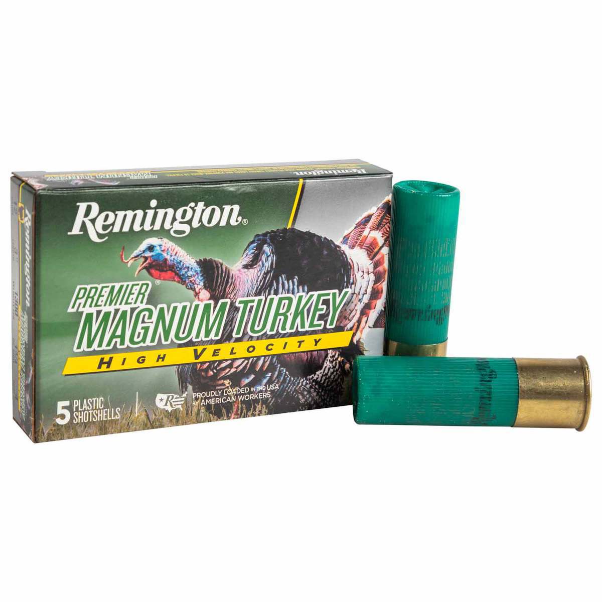 Remington Premier High-Velocity Magnum Turkey 12 Gauge 3in #4 1-3/4oz Turkey Shotshells - 5 Rounds Remington Premier High-Velocity Magnum Turkey 12 Gauge 3in #4 1-3/4oz Turkey Shotshells - 5 Rounds