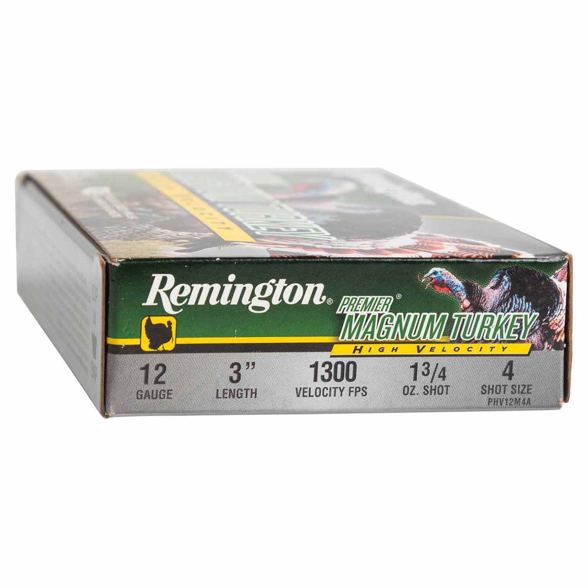 Remington Premier High-Velocity Magnum Turkey 12 Gauge 3in #4 1-3/4oz Turkey Shotshells - 5 Rounds Remington Premier High-Velocity Magnum Turkey 12 Gauge 3in #4 1-3/4oz Turkey Shotshells - 5 Rounds