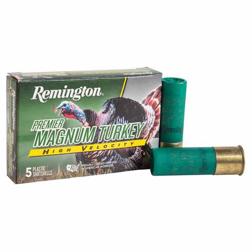 Remington Premier High-Velocity Magnum Turkey 12 Gauge 3in #5 1-3/4oz Turkey Shotshells Ammo - 5 Rounds Ammo - #5 5 Rounds - #5 Ammo