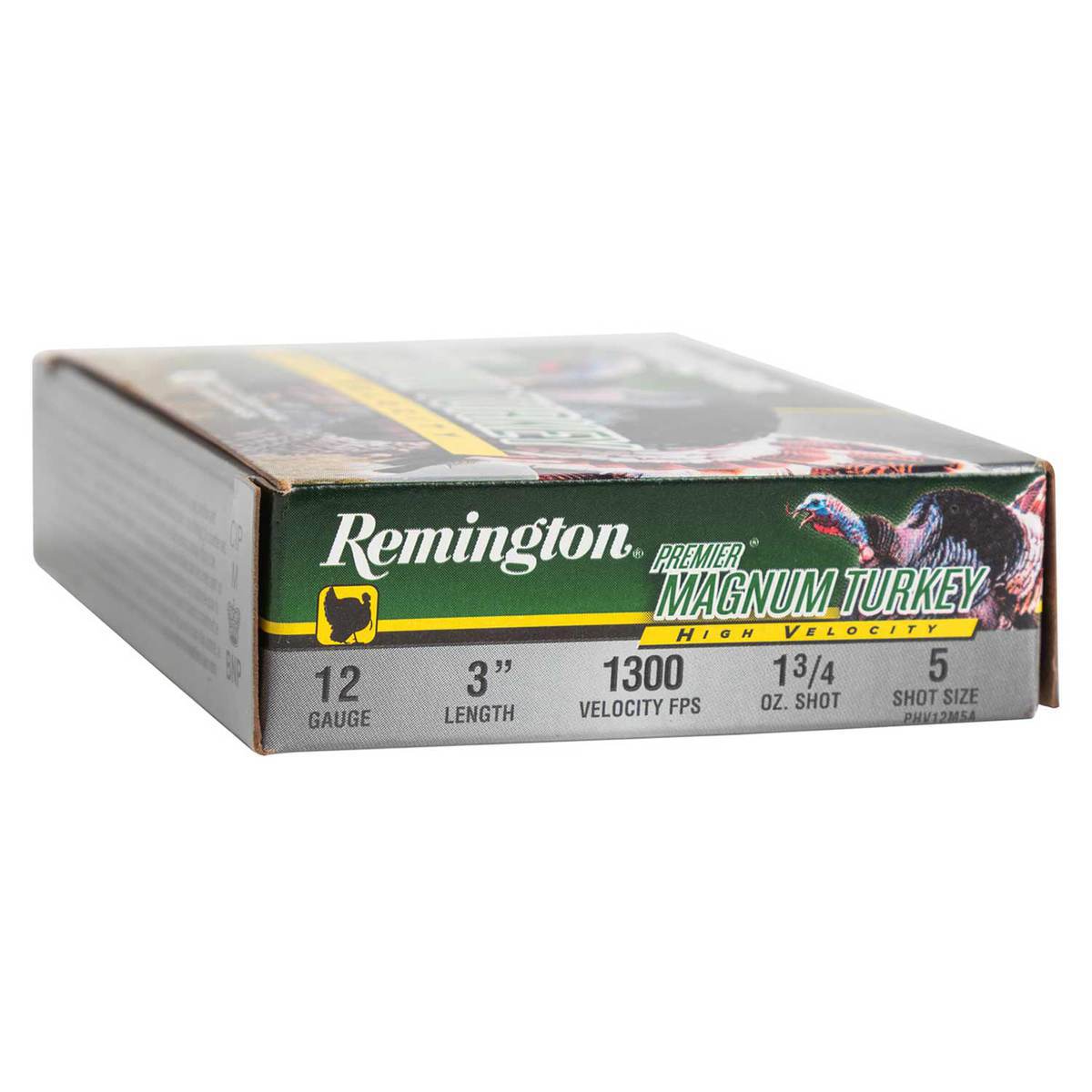Remington Premier High-Velocity Magnum Turkey 12 Gauge 3in #5 1-3/4oz Turkey Shotshells - 5 Rounds Remington Premier High-Velocity Magnum Turkey 12 Gauge 3in #5 1-3/4oz Turkey Shotshells - 5 Rounds