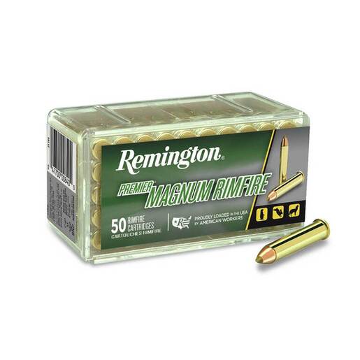 Remington Premier Magnum Rimfire 22 WMR (22 Mag) 33gr AccuTip-V Rimfire Ammo – 50 Rounds