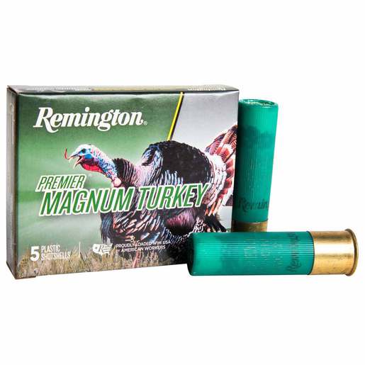 Remington Premier Magnum Turkey 12 Gauge 3-1/2in #4 2-1/4oz Turkey Shotshells – 5 Rounds – #4