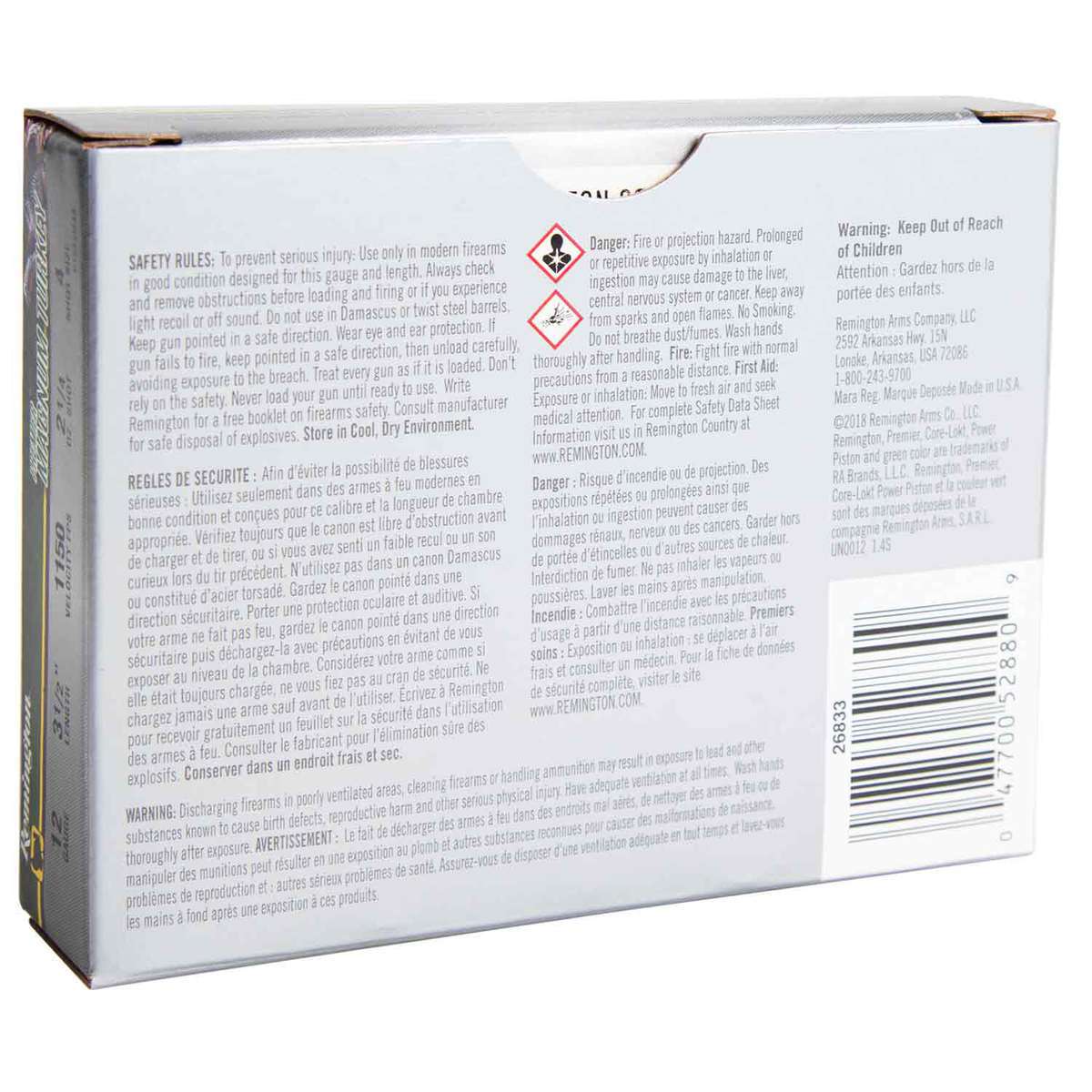 Remington Premier Magnum Turkey 12 Gauge 3-1/2in #4 2-1/4oz Turkey Shotshells - 5 Rounds Remington Premier Magnum Turkey 12 Gauge 3-1/2in #4 2-1/4oz Turkey Shotshells - 5 Rounds