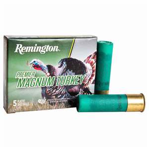 Remington Premier Magnum Turkey 12 Gauge 3in #5 2oz Turkey Shotshells - 5 Rounds Remington Premier Magnum Turkey 12 Gauge 3in #5 2oz Turkey Shotshells - 5 Rounds
