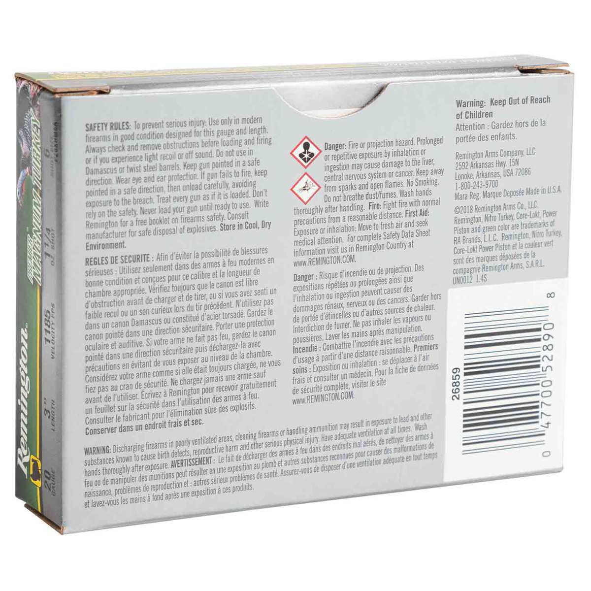 Remington Premier Magnum Turkey 20 Gauge 3in #6 1-1/4oz Turkey Shotshells - 5 Rounds Remington Premier Magnum Turkey 20 Gauge 3in #6 1-1/4oz Turkey Shotshells - 5 Rounds