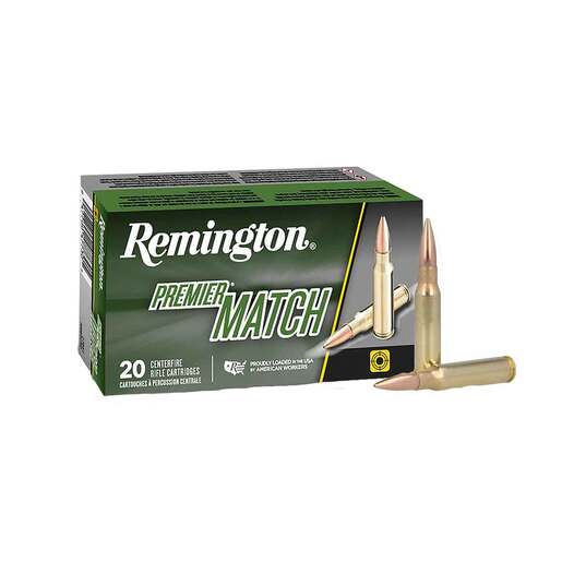 Remington Premier Match 308 Winchester 175gr Sierra MatchKing BTHP Centerfire Rifle Ammo Ammo - 20 Rounds 20 Rounds Ammo