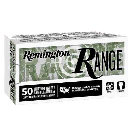 Remington Range 9mm Luger 115gr Full Metal Jacket Handgun Ammo Ammo - 50 Rounds 50 Rounds Ammo