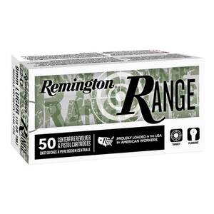 Remington Range 9mm Luger 124gr FMJ Handgun Ammo - 50 Rounds