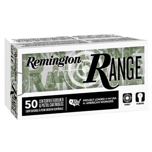 Remington Range 9mm Luger 124gr Full Metal Jacket Handgun Ammo Ammo - 50 Rounds 50 Rounds Ammo