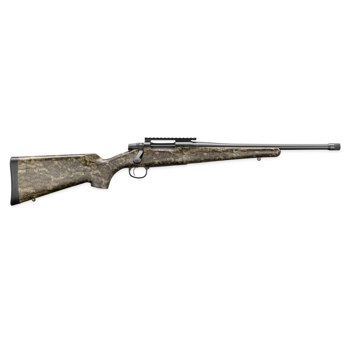 Remington Seven Blued/Mossy Oak Bottomlands Bolt Action Rifle - 300 AAC Blackout – 16.5in - Mossy Oak Bottomlands Cammo Remington Seven Blued/Mossy Oak Bottomlands Bolt Action Rifle - 300 AAC Blackout – 16.5in - Mossy Oak Bottomlands Cammo