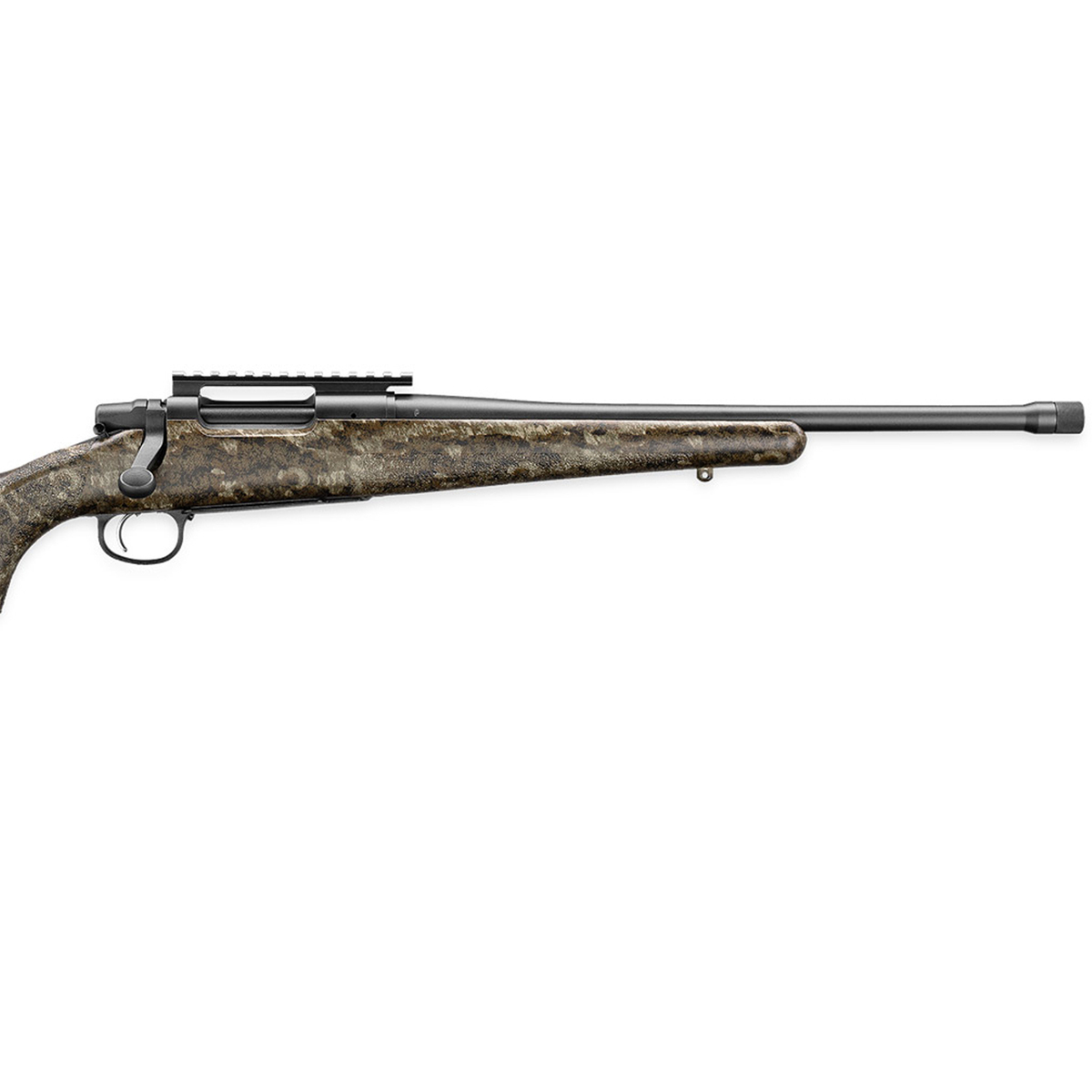 Remington Seven Blued/Mossy Oak Bottomlands Bolt Action Rifle - 300 AAC Blackout – 16.5in - Mossy Oak Bottomlands Cammo Remington Seven Blued/Mossy Oak Bottomlands Bolt Action Rifle - 300 AAC Blackout – 16.5in - Mossy Oak Bottomlands Cammo