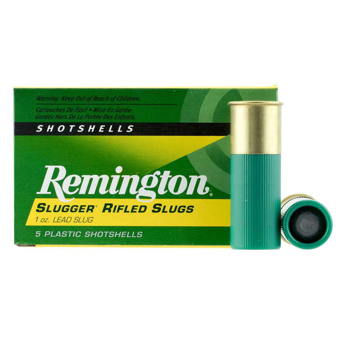 Remington Slugger 12 Gauge 2-3/4in 1oz Rifled Slug Shotshells - 5 Rounds Remington Slugger 12 Gauge 2-3/4in 1oz Rifled Slug Shotshells - 5 Rounds