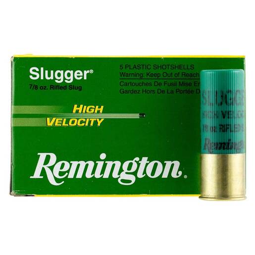 Remington Slugger 12 Gauge 2-3/4in Rifled Slug 7/8oz Slug Shotshells – 5 Rounds