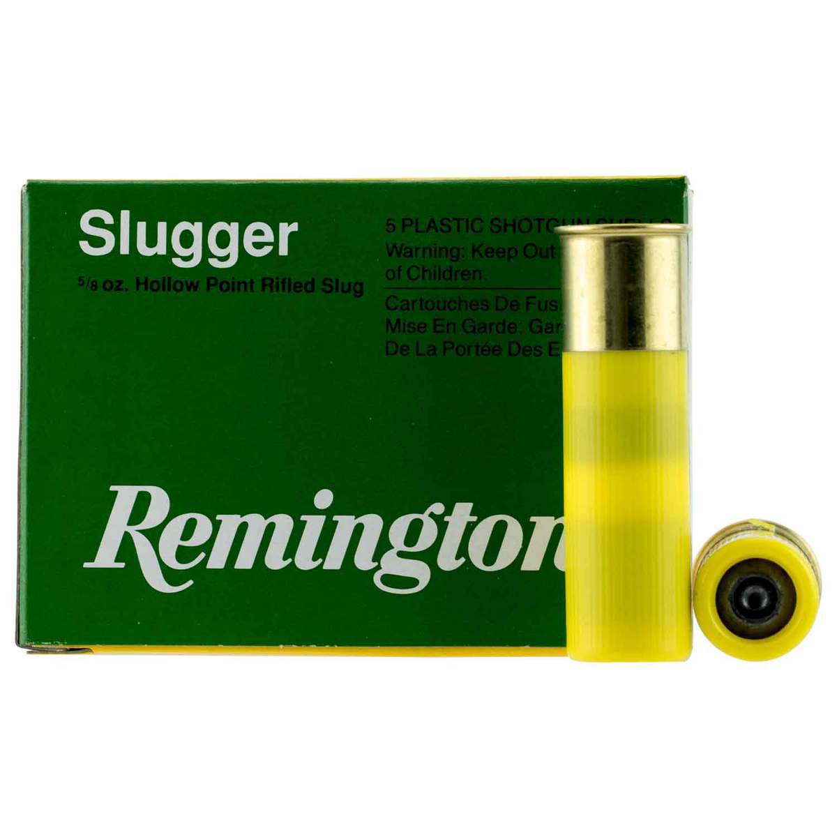 Remington Slugger 20 Gauge 2-3/4in 5/8oz Rifled Slug Shotshells - 5 Rounds Remington Slugger 20 Gauge 2-3/4in 5/8oz Rifled Slug Shotshells - 5 Rounds
