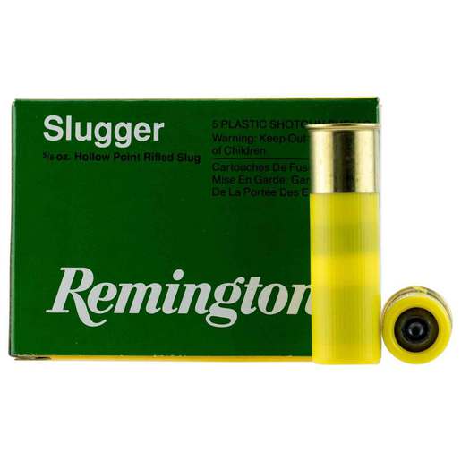 Remington Slugger 20 Gauge 2-3/4in 5/8oz Rifled Slug Shotshells Ammo - 5 Rounds 5 Rounds Ammo