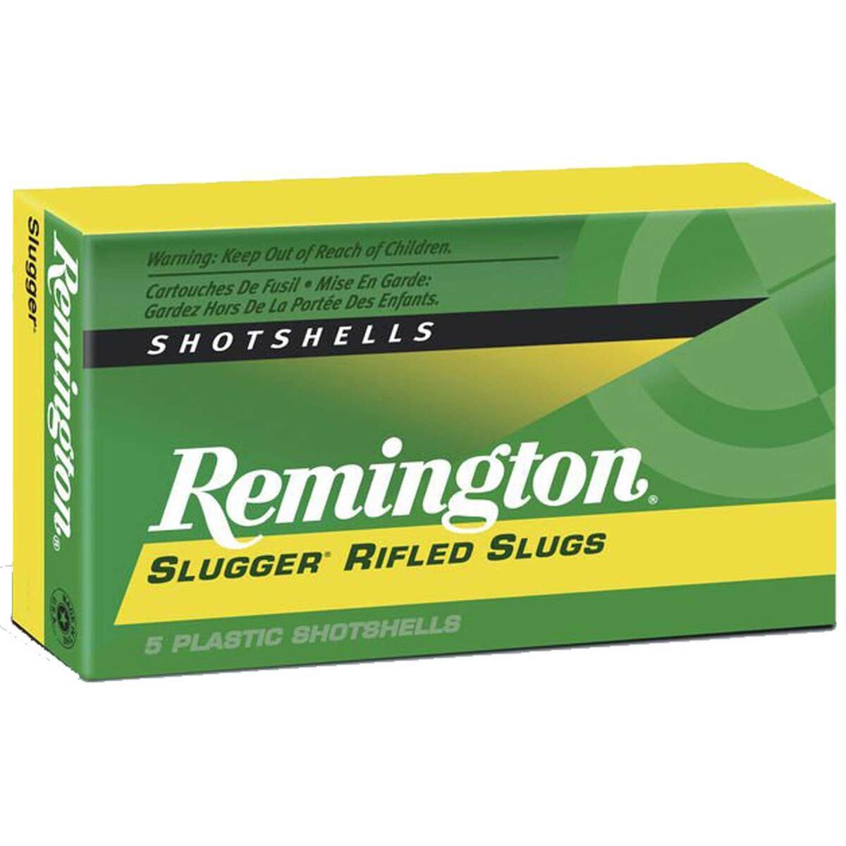 Remington Slugger 20 Gauge 2-3/4in Rifled Slug 1/2oz Slug Shotshells - 5 Rounds Remington Slugger 20 Gauge 2-3/4in Rifled Slug 1/2oz Slug Shotshells - 5 Rounds