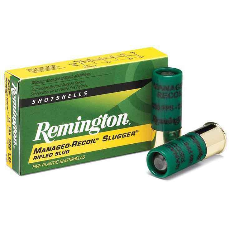 Remington Slugger Light Recoil 12 Gauge 2-3/4in 1oz Rifled Slug Shotshells - 5 Rounds Remington Slugger Light Recoil 12 Gauge 2-3/4in 1oz Rifled Slug Shotshells - 5 Rounds