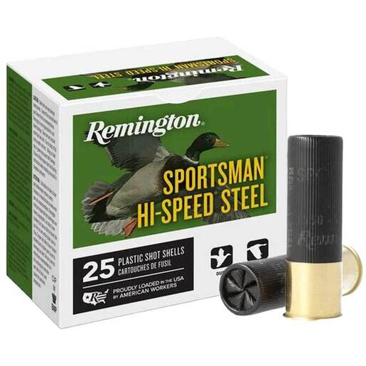 Remington Sportsman Hi-Speed Steel 12 Gauge 2-3/4in #2 1-1/8oz Waterfowl Shotshells Ammo - 25 Rounds Ammo - #2 25 Rounds - #2 Ammo