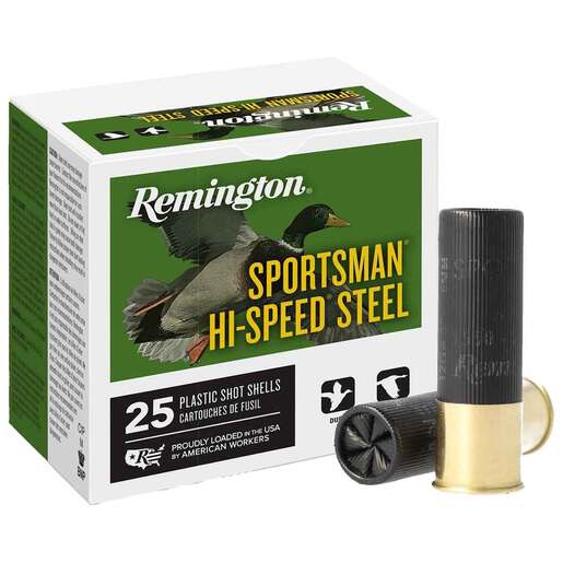 Remington Sportsman Hi-Speed Steel 12 Gauge 3-1/2in BB 1-3/8oz Waterfowl Shotshells Ammo - 25 Rounds Ammo - BB 25 Rounds - BB Ammo