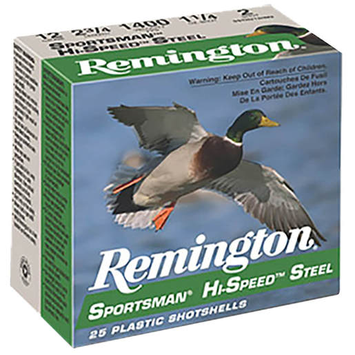Remington Sportsman Hi-Speed Steel 12 Gauge 3in #3 1-1/4oz Waterfowl Shotshells – 25 Rounds – #3