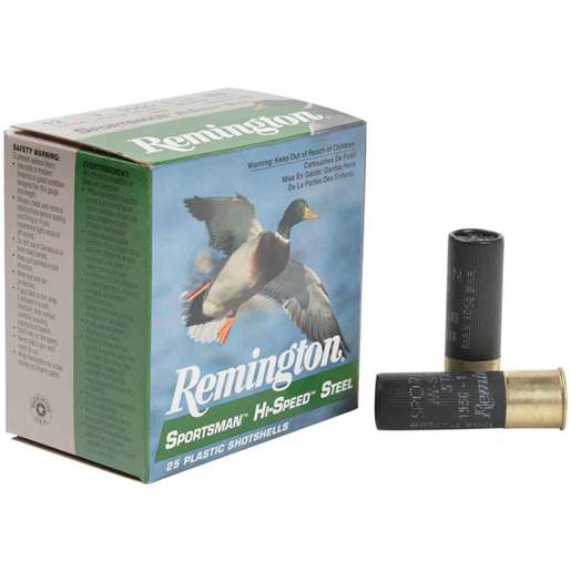Remington Sportsman Hi-Speed Steel 12 Gauge 3in BB 1-1/8oz Waterfowl Shotshells – 25 Rounds – BB
