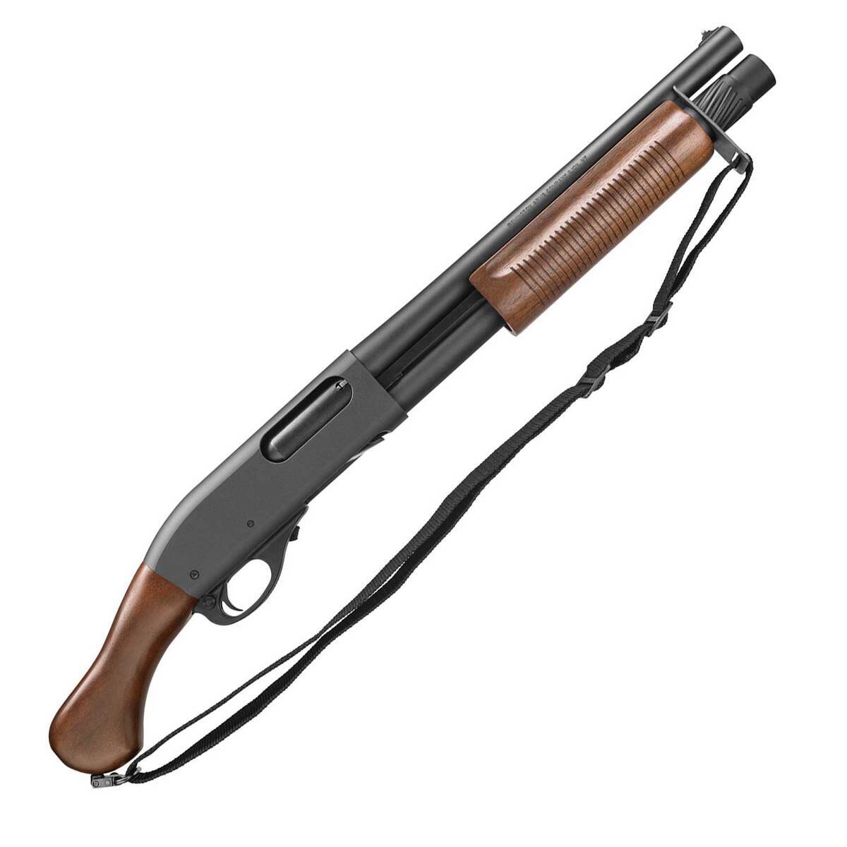 Remington Tac-14 Hardwood Matte Blue 12 Gauge 3in Pump Action Firearm - 14in - Brown Remington Tac-14 Hardwood Matte Blue 12 Gauge 3in Pump Action Firearm - 14in - Brown