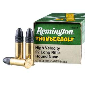 Remington Thunderbolt 22 Long Rifle 40gr RN Rimfire Ammo - 50 Rounds