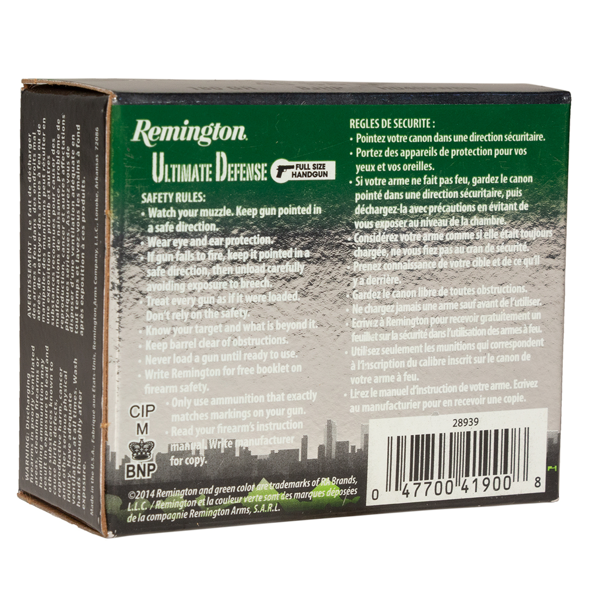 Remington Ultimate Defense 40 S&W 180gr BJHP Handgun Ammo - 20 Rounds Remington Ultimate Defense 40 S&W 180gr BJHP Handgun Ammo - 20 Rounds