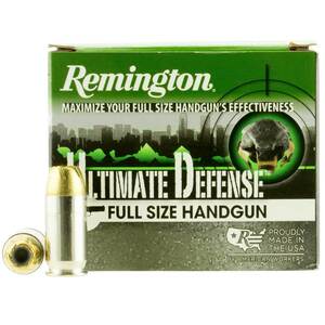 Remington Ultimate Defense 45 Auto (ACP) +P 185gr BJHP Handgun Ammo - 20 Rounds