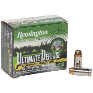 Remington Ultimate Defense Compact 380 Auto (ACP) 102gr BJHP Handgun Ammo - 20 Rounds