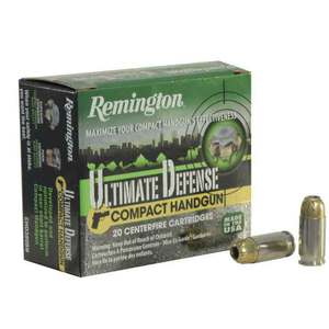Remington Ultimate Defense Compact 9mm Luger 125gr BJHP Handgun Ammo - 20 Rounds