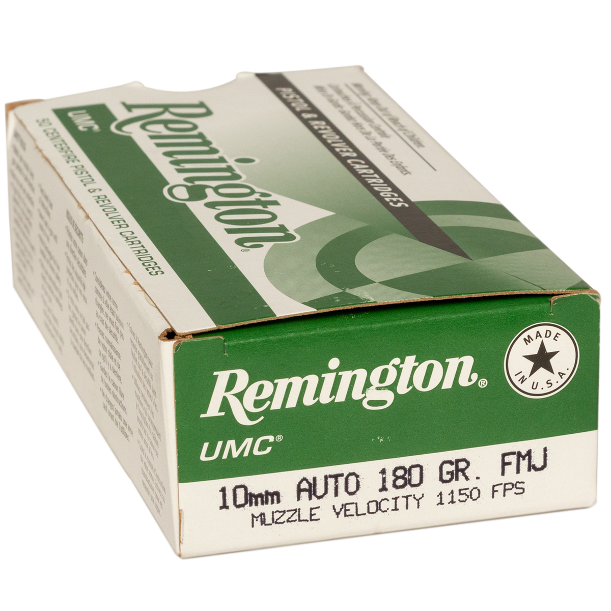 Remington UMC 10mm Auto 180gr FMJ Handgun Ammo - 50 Rounds Remington UMC 10mm Auto 180gr FMJ Handgun Ammo - 50 Rounds