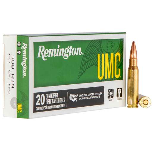 Remington UMC 308 Winchester 150gr FMJ Rifle Ammo Ammo - 20 Rounds 20 Rounds Ammo