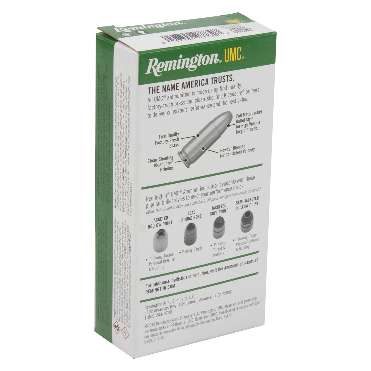 Remington UMC 38 Special 125gr SJHP Handgun Ammo - 100 Rounds Remington UMC 38 Special 125gr SJHP Handgun Ammo - 100 Rounds