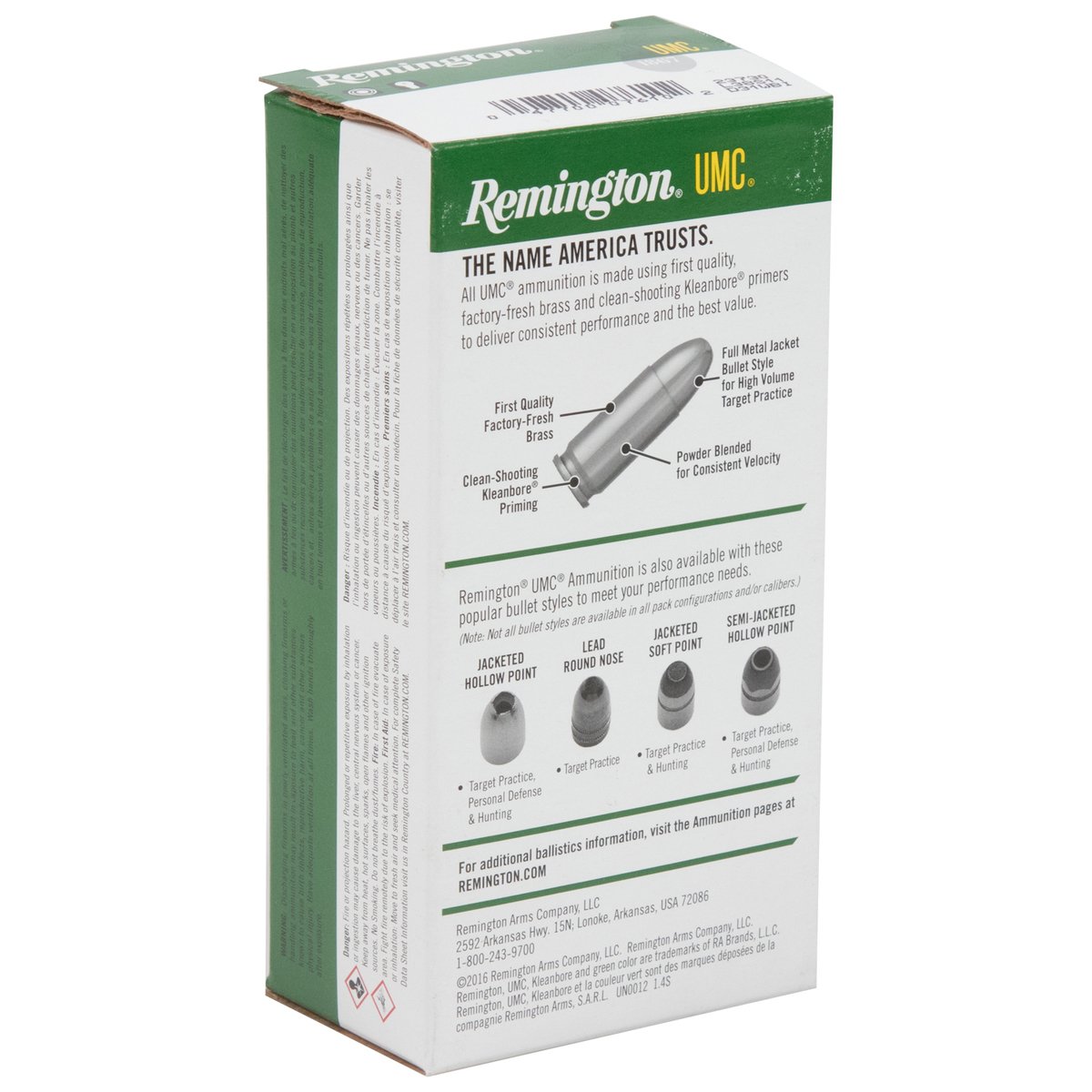 Remington UMC 38 Special 130gr MC Handgun Ammo - 50 Rounds Remington UMC 38 Special 130gr MC Handgun Ammo - 50 Rounds