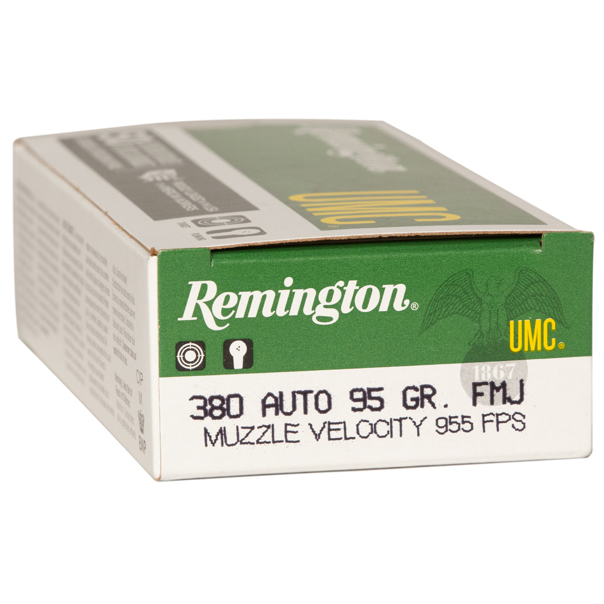 Remington UMC 380 Auto (ACP) 95gr MC Handgun Ammo - 50 Rounds Remington UMC 380 Auto (ACP) 95gr MC Handgun Ammo - 50 Rounds