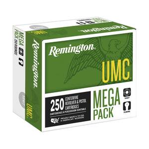 Remington UMC 9mm Luger 115gr FMJ Handgun Ammo - 250 Rounds