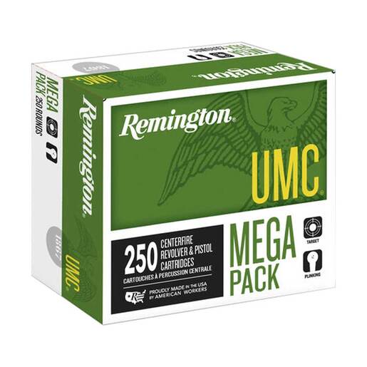 Remington UMC 9mm Luger 115gr FMJ Handgun Ammo Ammo - 250 Rounds 250 Rounds Ammo
